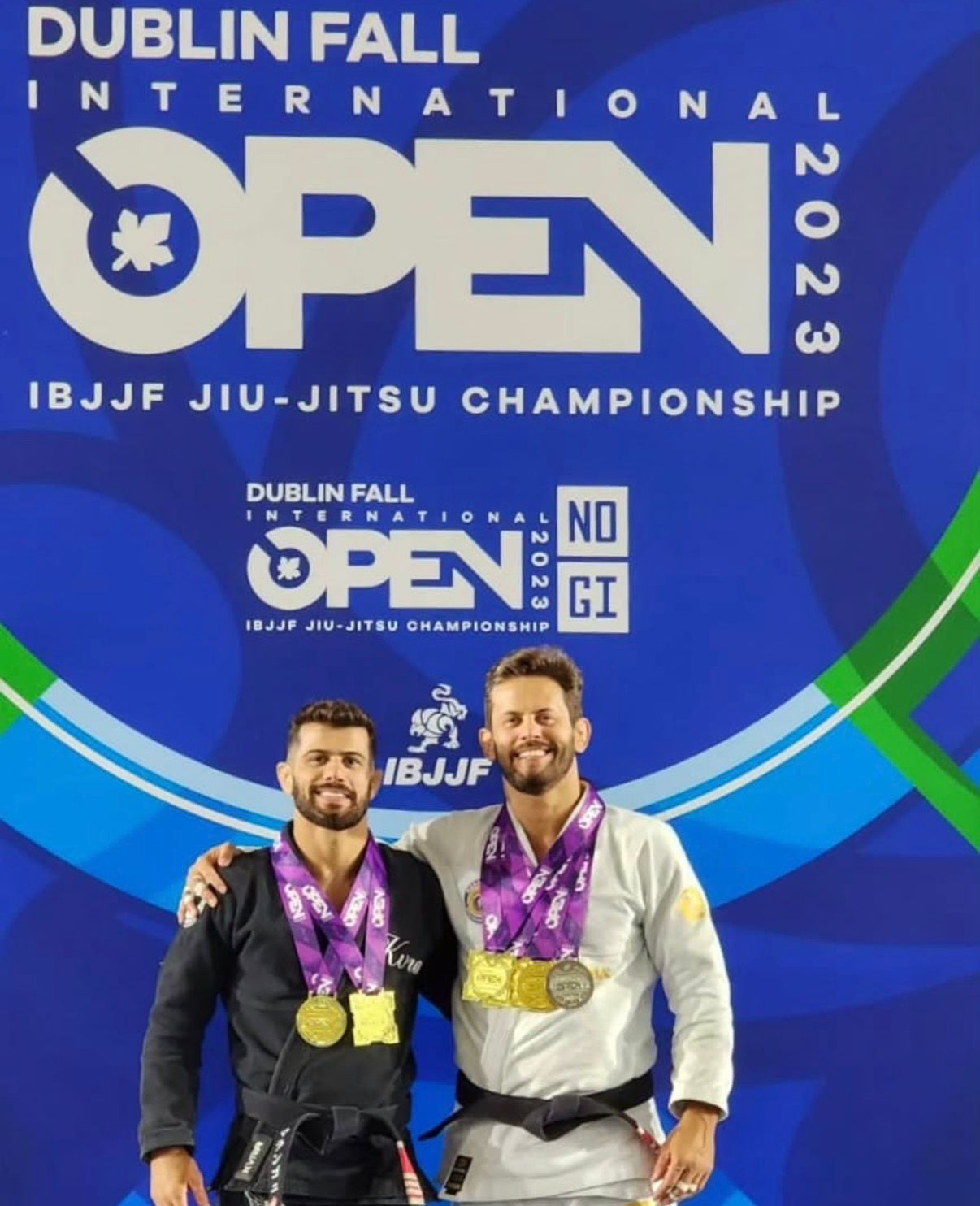 Dois atletas de jiu-jitsu medalhistas no Dublin Fall International Open